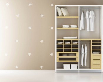 Snowflake Pattern Wall Decal Nursery Modern Vinyl Sticker